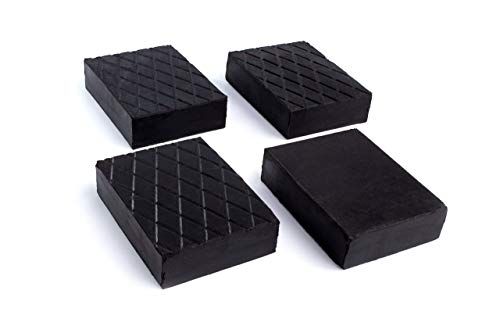 Kora Rubberen Blok 120x80x20 mm Zwart (Set van 4)