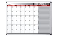 Bi-Office Earth - Milieuvriendelijk planningbord, 90 x 60 cm, magnetische maandplanner met aluminium frame, droog afwasbaar, maandkalender