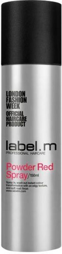 Label. M Powder Red Spray 150ml