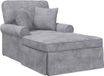 vidaXL Chaise longue avec jupe gris clair 157 x 91 x 91 cm ARES