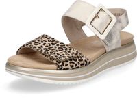 Remonte Dames Plateau Sandalen met Leopard Print - Maat 39 - Multicolor