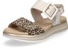 Remonte Dames Plateau Sandalen met Leopard Print - Maat 39 - Multicolor