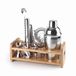 Lacor - 62181 - Cocktailshakerset, draagbaar design, BPA-vrij, bamboestandaard, voor professionals en amateurs, 18/10 roestvrij staal, 10 stuks