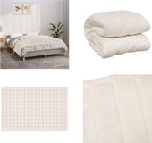 vidaXL Verzwaringsdeken 122x183 cm 9 kg badstof lichtcrèmekleurig