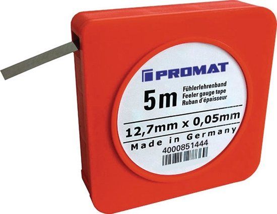 Promat Voelermaatband - 5m x 0.20mm x 12.7mm - Staal