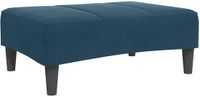 vidaXL - Voetenbank - 77x55x31 cm - fluweel - blauw
