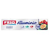 FRIO - Aluminium rol voor levensmiddelen, aluminium papier 150 meter met geïntegreerde zaag voor professionele keuken, zilveren papieren keukenvoorraadverpakking, buigzaam, van vorst naar de koelkast