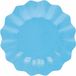 Givi Italia Feestbordjes - schulprand - 8x - turquoise - rond - papier/karton - 27cm - duurzaam - wegwerpbordjes - babyshower- kinderfeestje