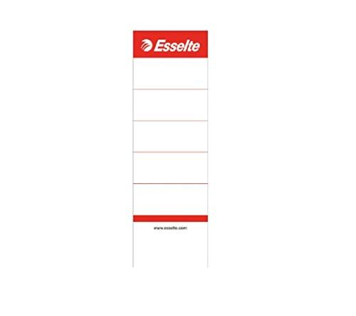 Leitz Esselte vervangende rugetiketten voor 75 mm ordners, 10 stuks, karton, 50 x 158 mm, wit