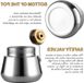 Cafetière Merkloos 201 Acier inoxydable Espresso Moka Percolateur Bouilloire pour toutes plaques de cuisson - Capacité 450 ml, Usage domestique et camping