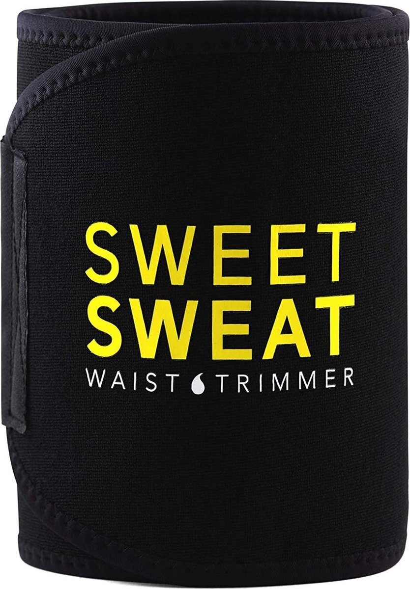 Sports Research Sweet Sweat Waist Trimmer - Waist Trainer - Afslankband - Waist Shaper - Sauna Belt Geel | Size: Large
