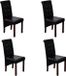 vidaXL Stoelen 4 stuks kunstleer noir