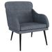 VidaXL Fauteuil 63x76x80 cm fluweel donkergrijs
