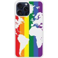 iPhone 15 Pro Max Map LGBT Bedrukt siliconen hoesje
