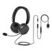 Amazon Basics Casque Supra-Auriculaire Avec Câble, Microphone Réglable, Connexion 3,5mm, Commande Filaire Avec USB-A, Pliable, Casque Pour Bureau, Smartphone, PC, Ordinateur Portable, Noir