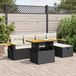 Maison Exclusive - Ensemble de meubles de jardin 6 pièces avec canapé et coussins, noir, en polyrotin