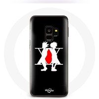 Maniacase Hoesje voor Samsung Galaxy S9 plus Hunter x Hunter Manga Logo zwarte achtergrond