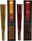 Atmosphera Wierook stokjes - set van 2 geuren - Amber en Sandelhout - 25 cm - Ontspanning