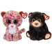 TY - Knuffel - Beanie Buddy - Lainey Leopard & Kodi Bear - Meerkleurig