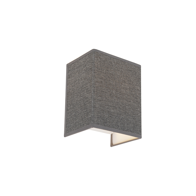 QAZQA Moderne wandlamp jute grijs - Vete