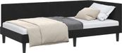 vidaXL Hoekbedframe met hoofdeinde, zwart, 90 x 190 cm, fluweel