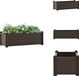vidaXL - Plantenbak - verhoogd - 100x43x35 cm - PP - Mokka