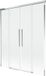 Mexen Rox badwand 2-delig schuifbaar 150 x 150 cm, transparant, chroom