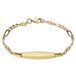 Lucardi Kinder 9 Karaat plaatarmband figaro schakel - Armband - 9 Karaat - Goudkleurig - 14.50 cm