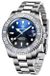 Pagani Design Yachmaster Montre mécanique pour homme en acier inoxydable Argent/Bleu