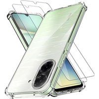 Phonillico® Schokbestendige hoes voor Xiaomi Redmi A5 4G (EU-versie) en 2 gehard glazen schermbeschermers