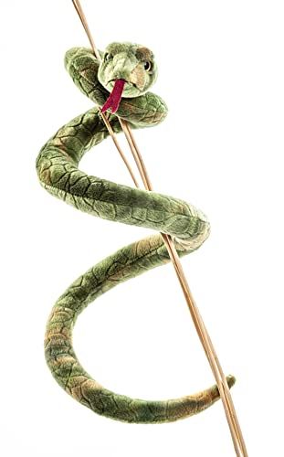 Uni-Toys - Slang groen - 90 cm (lengte) - pluche slang - pluche dier, knuffeldier