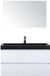 BES LED Maxx XL Badmeubelset 100 cm - Wit Hoogglans - Wastafel Lucca 1 Kraangat met Spiegel