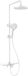 Mexen Frost opbouw douche set met regendouche en kraan, wit