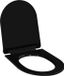 vidaXL Toiletbril soft-close met quick-release ontwerp zwart