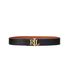 Lauren Ralph Lauren Ceinture large en cuir réversible, noir, marron (S), Casual