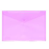 Grafoplás Kunststof envelop met kliksluiting, folio-formaat, zacht, transparant, 33,4 x 23,5 cm, perfect voor school-, thuis- en kantoordocumenten, A4 en folio