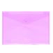 Grafoplás Kunststof envelop met kliksluiting, folio-formaat, zacht, transparant, 33,4 x 23,5 cm, perfect voor school-, thuis- en kantoordocumenten, A4 en folio