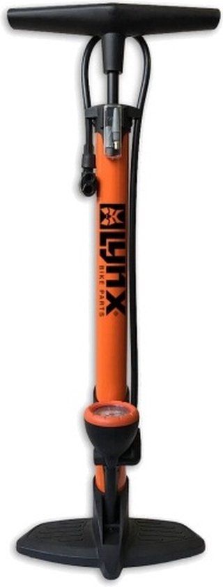 LYNX Fietspomp met drukmeter - 6 bar - Oranje