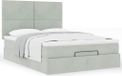 Maison Exclusive - Cadre de lit ottoman avec matelas, gris clair, 140x190 cm, velours