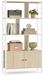Songmics Bibliothèque – 4 étagères ouvertes – Beige naturel blanc nuage – Cadre en acier – 30 x 74 x 154,5 cm