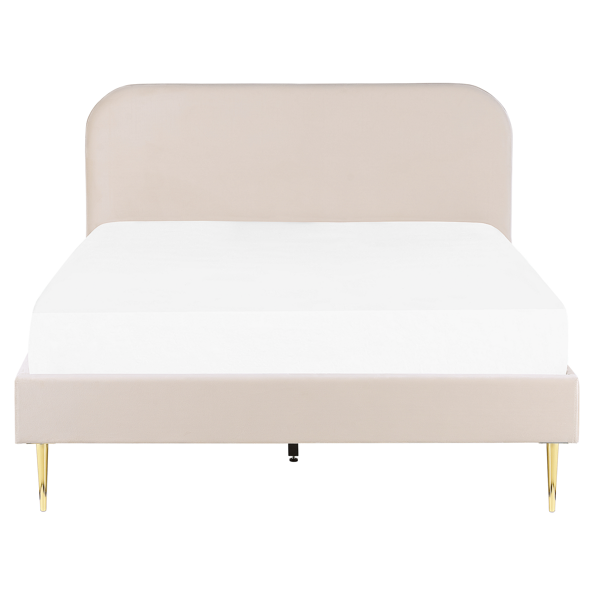 BELIANI Beliani FLAYAT  - Tweepersoonsbed - Beige - 160 x 200 cm - Fluweel