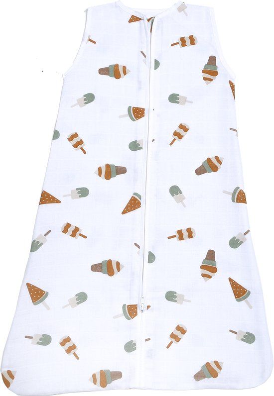 Little Boo Icecream Zomerslaapzak Hydrofiel Oatmeal 110cm
