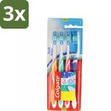 Colgate Triple Action Medium Tandenborstels - 4 Borstels - 3 Stuks