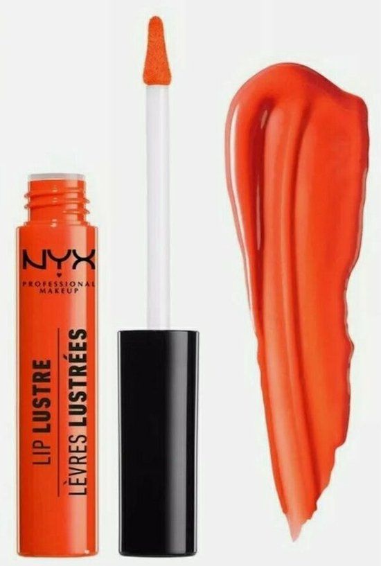 NYX Lip Lustre Glossy Lip Tint Lip Gloss Bright Orange 08 JUICY PEACH 8ml