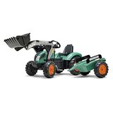 FALK - Tracteur Farm Lander avec remorque articulée, à partir de 3 ans, 50% plastique recyclé, klaxon, fabriqué en France, 1054AM