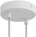 Creative Cables Rosace métallique cylindrique avec 2 trous - Cylindrique, Blanc mat