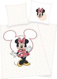 Mickey & Minnie Mouse Mickey Mouse Minnie Maus Unisex Beddengoed - roze/wit - Katoen - Eenpersoons