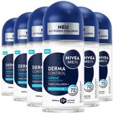 NIVEA Deodorant Roller For Men Derma Control Defend - 6 x 50 ml