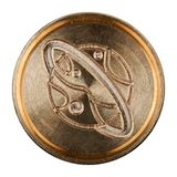 Jacques Herbin 40418T - Messing zegellak stempel Planeet Ø 24 mm