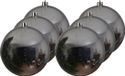 Decoris Kerstbal - 6x - zilver - 20 cm - kunststof - glans